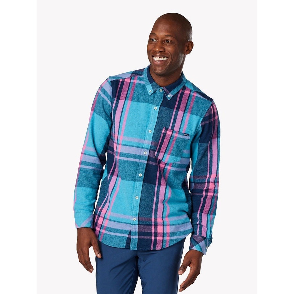 NWT Chubbies The Northwesterner Brushed Flannel Button Down Shirt Size Large